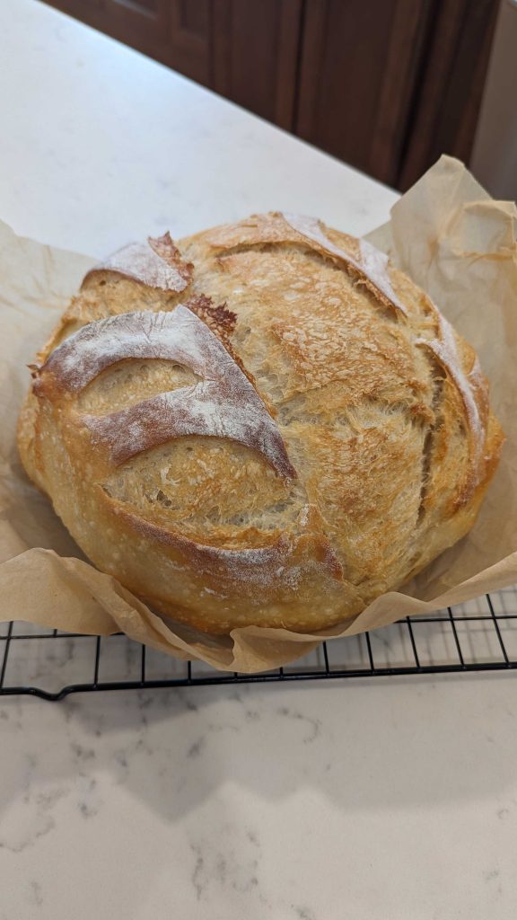 Traditional sourdough loaf